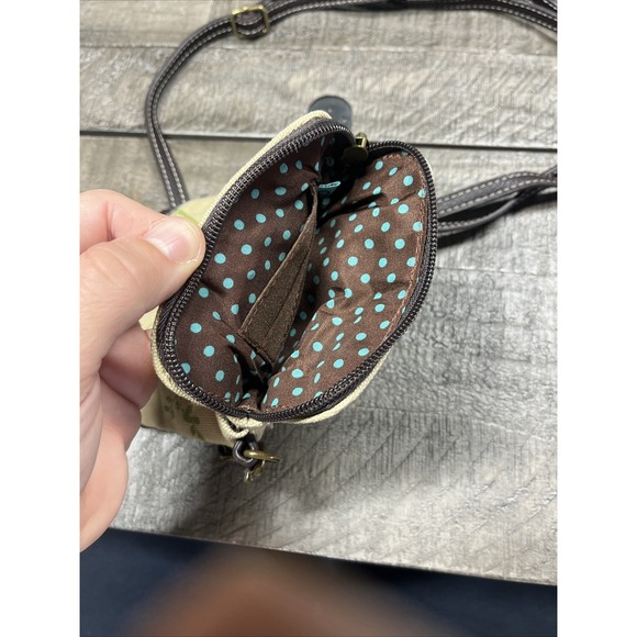 CHALA Crossbody CANVAS Bag BIRD BOTANICAL POCKET VEGAN Boho - Picture 5 of 7